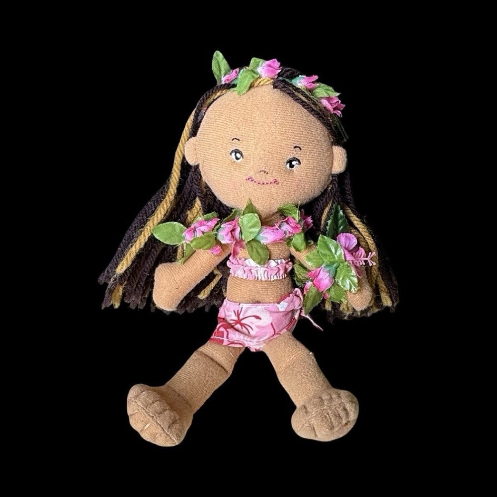 MALIA Island Friends Doll Hawiian 8.5" Lei Flowers‎ Plush Toy Girl
